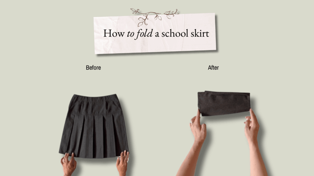 How to fold a school skirt