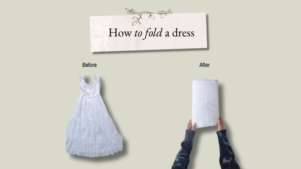 How to fold a dress