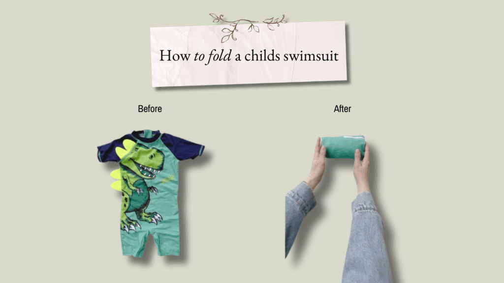 How to fold a child’s swimsuit
