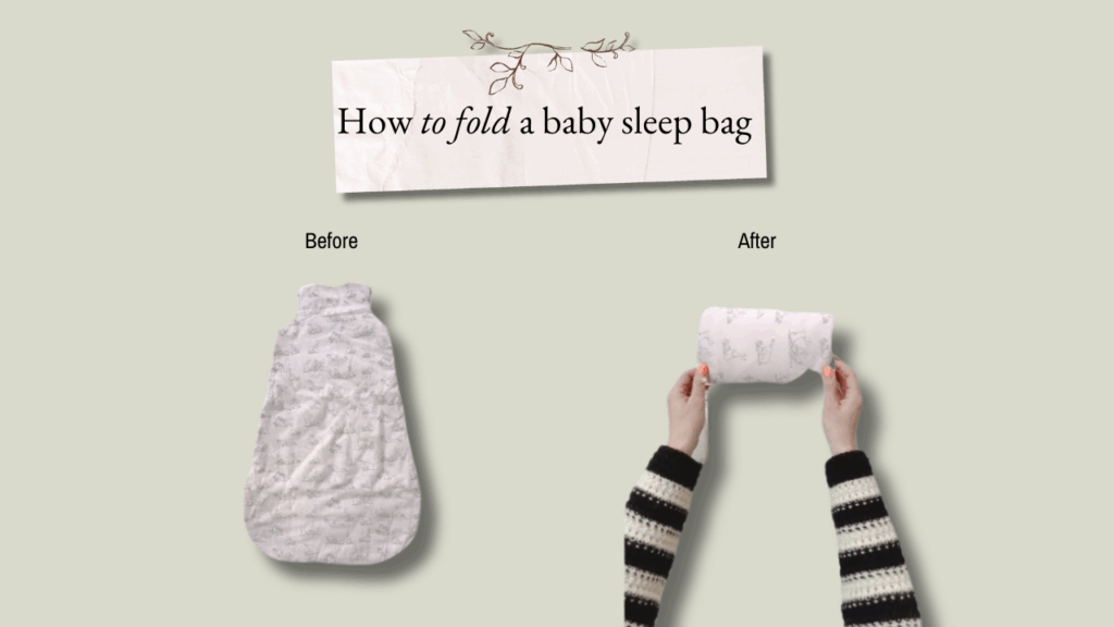 How to fold a baby sleep bag