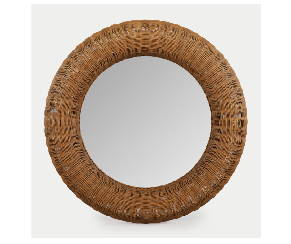 rattan mirror