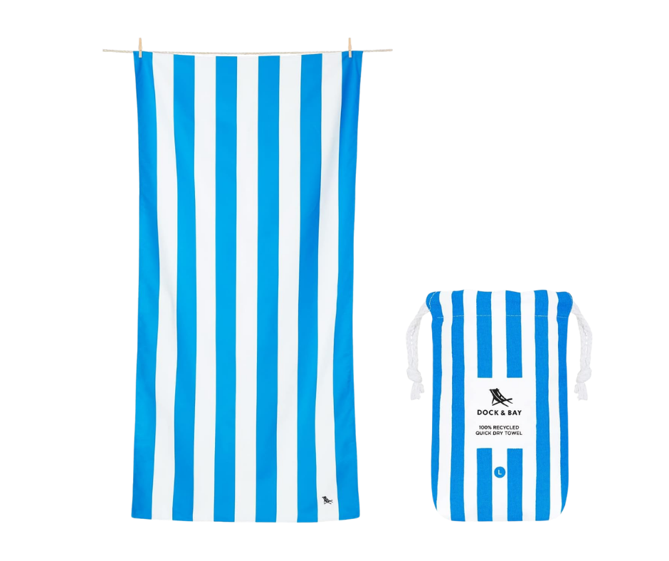 Dock and Bay Blue Striped towel