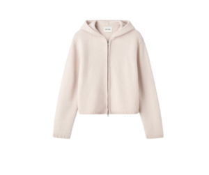 Pink Cashmere Hoody Soft Goat