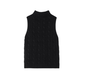Cassie cable-knit silk and organic cashmere-blend tank fashion