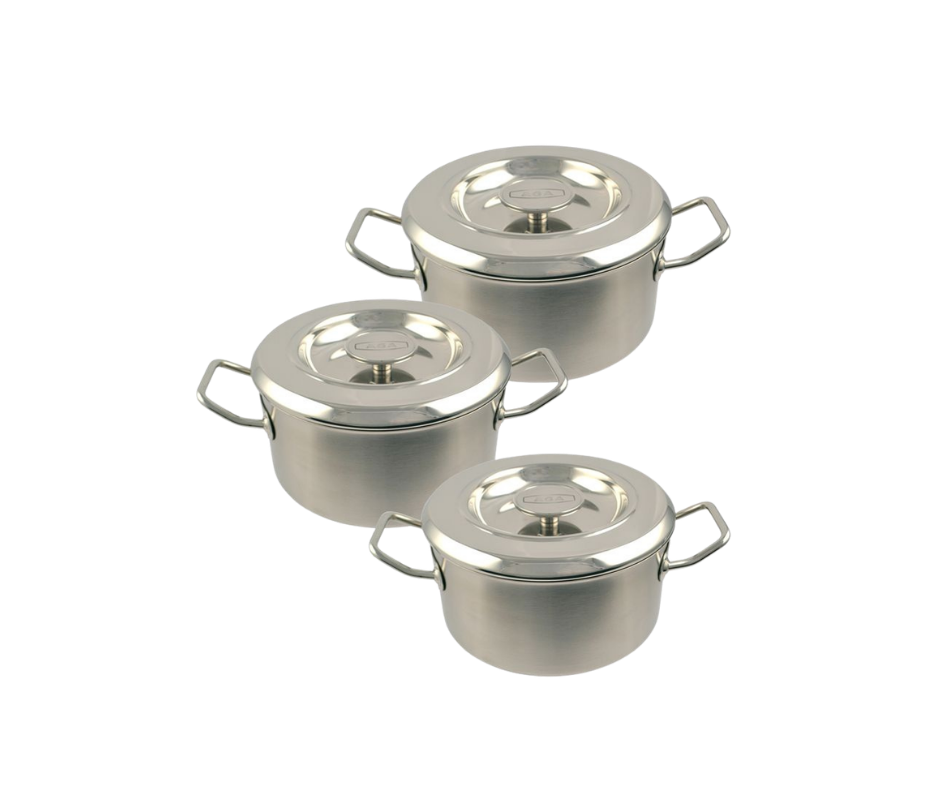 AGA STAINLESS STEEL PAN SET KITCHEN