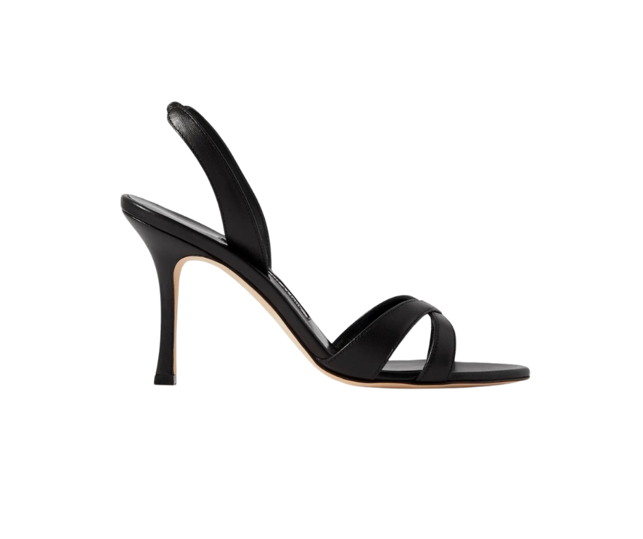 manolo blank black sandals - fashion shoes