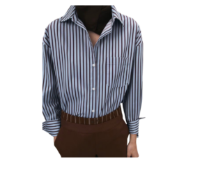 Mango striped cotton shirt fashion