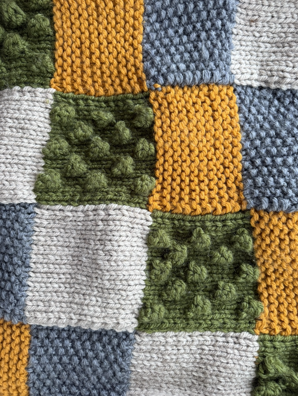 knitting squares - blog