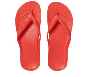 red archies flip flops