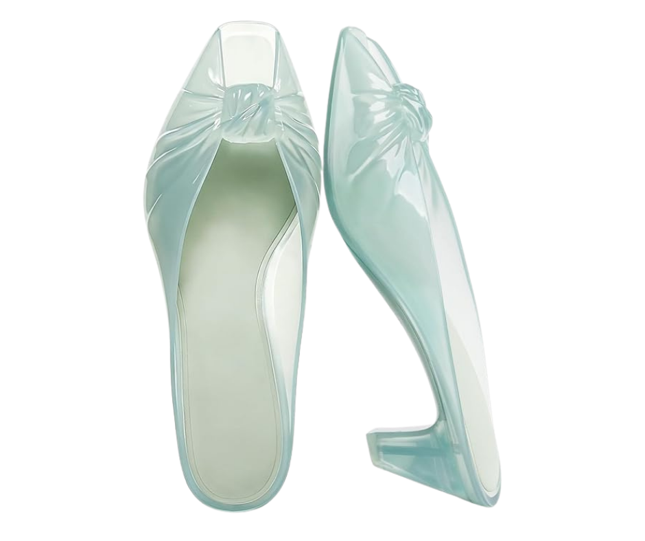 blue amazon jelly shoes