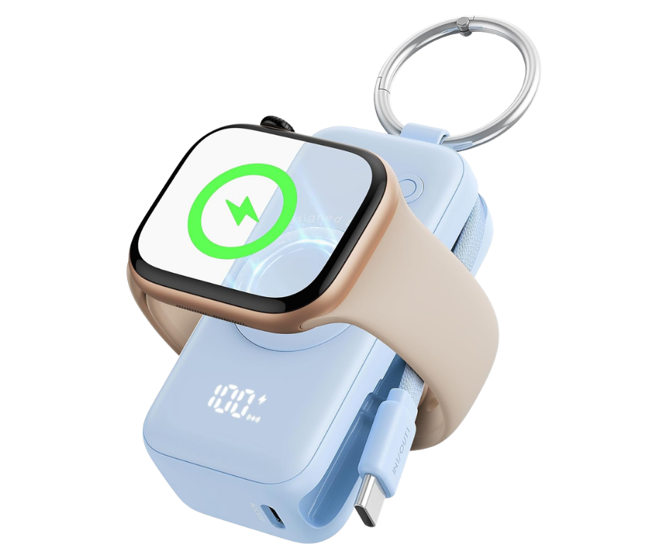 mini power bank with Apple Watch