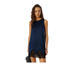BLACK SILK DRESS