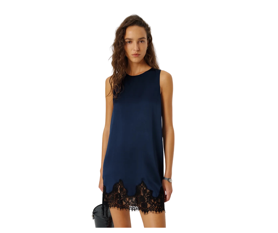 BLACK SILK DRESS
