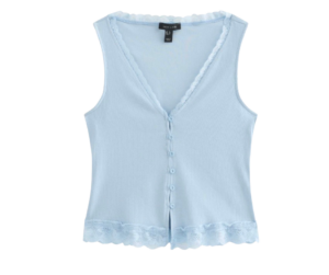 new look blue vest top