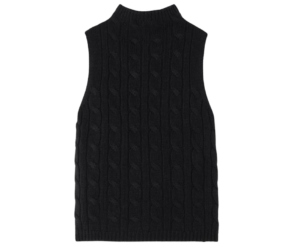 ARCH 4 BLACK SLEEVELESS CASHMERE TOP