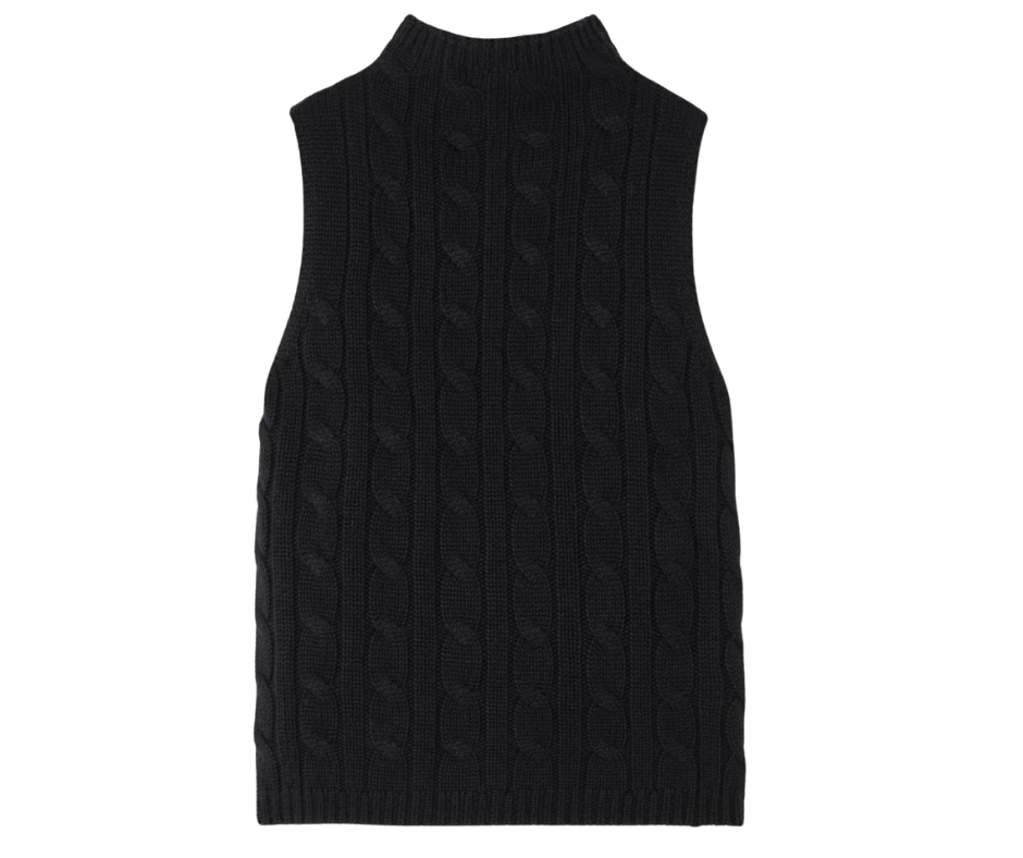 ARCH 4 BLACK SLEEVELESS CASHMERE TOP