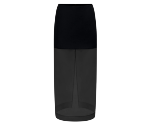 BLACK DISSH ORGANZA SKIRT
