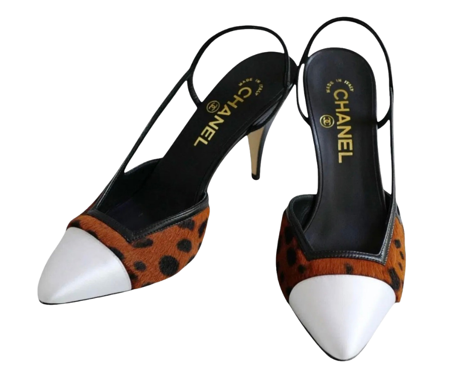 CHANNEL PRE OWNED SLING BACK SHOES